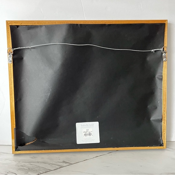 Restoration Hardware Baby Animal Portrait Giraffe Weathered Grey Frame Brown HR - Picture 6 of 15